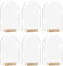 DRERIO 6 Pièces Cartons de Placement Panneaux en Acrylique Transparent avec Support Cartes Vierges arquées Dessus Rond pour Noms d'invités, numéros Table décoration fête Mariage, Evénement