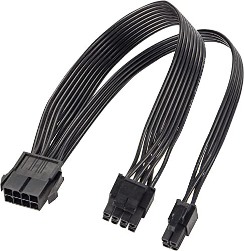 YieJoya EPS12V CPU 8 Pin female to CPU ATX 8Pin(4+4) and ATX 4 Pin male power cable EPS 12V for motherboard 10.8 inch