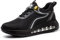 Sicherheitsschuhe Arbeitsschuhe mit Stahlkappen Herren 36 Arbeitsschuhe Damen Leicht Atmungsaktiv Sportlich Schutzschuhe Trekkingschuhe Geeignet für Küchen Outdoor Baustellen Lagerhallen Silber