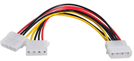 CY 4Pin Stromkabel IDE 4pin Disk Power Male zu Dual 4Pin weiblichen Splitter Y 1 zu 2 Verlängerungskabel 12V+5V