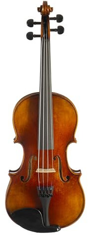 Handgefertigte 4/4 Violine Fame Concerto - Massiv Ahorn & Fichte, Ebenholz Griffbrett, inkl. Brasilholz-Bogen & Etui, ideal für Schüler & Fortgeschrittene