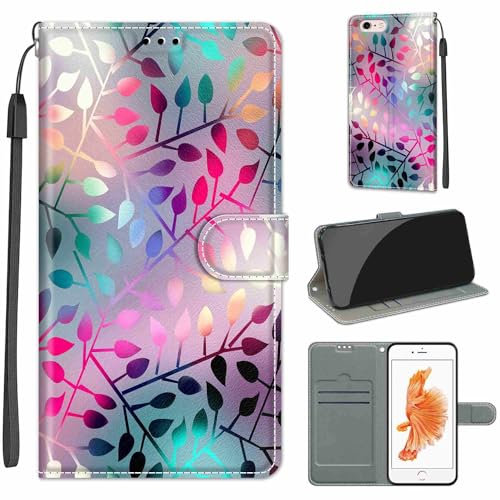 Premium PU Leather Flip Wallet Case - Magnetic Closure Cover for iPhone 6 Plus/6s Plus