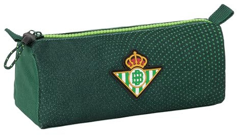 Real BETIS BALOMPIÉ Federmäppchen mit Reißverschluss und Fach, Federmäppchen für Kinder, ideal für Kinder im Schulalter, bequem und vielseitig, Qualität und Widerstandsfähigkeit, 21 x 7 x 8 cm, Grün,
