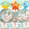 Stoviglie per Feste Animali Marini,Doyomtoy 68 Pezzi Animali Oceanici Compleanno Decorazioni Ocean Sea Piatti di Compleanno, Tazze, Tovaglioli per Bambini Compleanno Favors