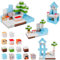 HOTUT 96 PCS Magnetic Blocks - Frozen Castle Building Tiles, STEM Montessori Sensory Toys for 3+ Year Old Boys & Girls