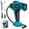 TASDISE Compressore Aria Portatile, Compressore Portatile Compatibile con Batteria Makita 18V, 160PSI Compressori Portatili, Lampada a LED e 3 Ugelli, per Auto, Moto, Bici, senza Batteria