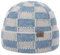 LIERYS Twotone Beanie - Karo-Strickmuster - Alpaka-Wollmix - Made in Germany - Unisex - Winter blau One Size