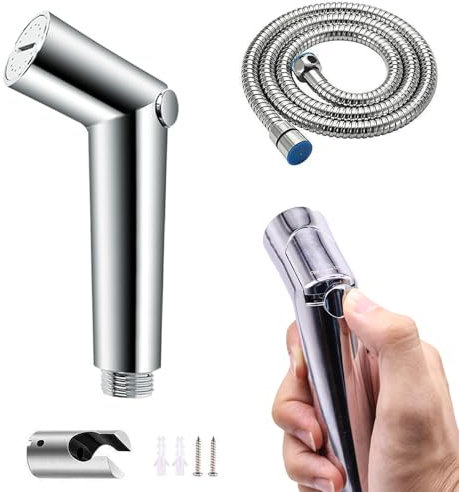 Handbrause Set für Bidet-Toilette, Duschkopf Sprühgeräte, Duschsprüher mit Schlauch, Einstellbar Hand Bidet Sprayer für Haustiere, Dusche, WC, Badezimmer