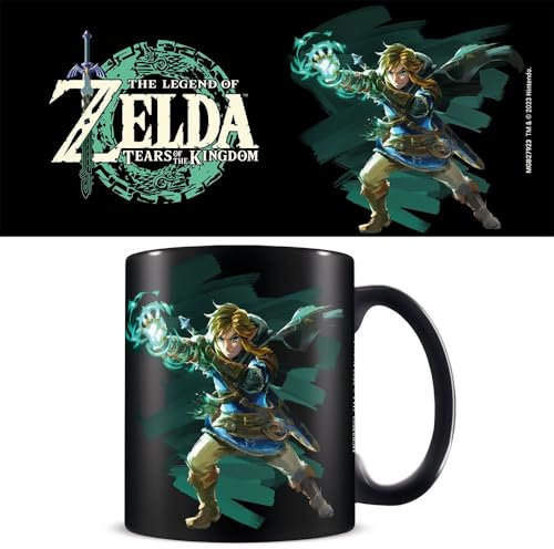 Pyramid International The Legend of Zelda: Tears of The Kingdom (Sacred Power), tazza nera, elegante e unica, 312 ml, taglia unica