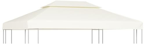 Myheimly Pavillon-Dachplane Ersatzdach Pavillon Partyzelt Dach 310 g/m² Cremeweiß 3x4 m