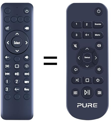 TCNOUMT Telecomando di ricambio adatto per Pure Evoke C-D4 All-in-One Music System Radio FM, radio Internet