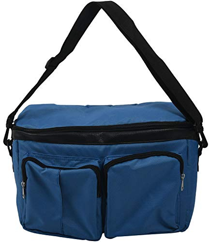 Kznifmk Diaper Bag for Baby Stuff Nappy Bag Stroller Organizer Baby Bag Mom Travel Hanging Carriage Pram Cart Two Bottle Bag Blue