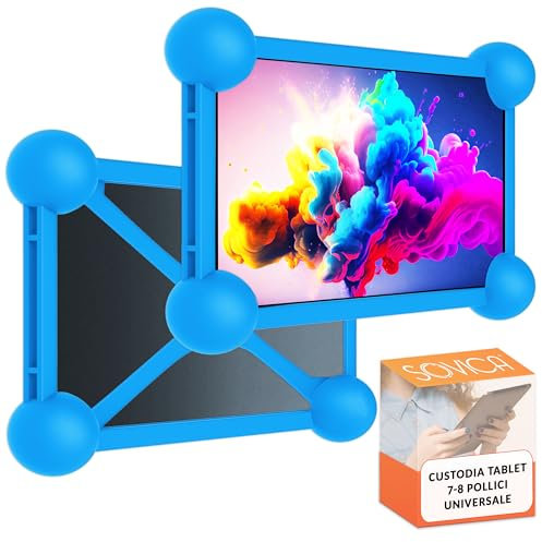 Funda Tablet 7 Pulgadas Universal Silicona Valida para Todas Las Tablets pc y ebooks del Mercado de 7 y 8 Funda Tablet 8 Pulgadas (Azul)