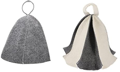 BESPORTBLE 2stücke Dicke Filz Saunahüte Hitzeschutz Mütze Für Dampfbad Wiederverwendbar Passend Für Damen Mit Langem Oder Lockigem Haar Vielseitig Langlebig Und Angenehm Zu Tragen
