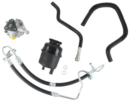 1 Satz Servopumpe + Schläuche + Vorratsbehälter mit Kappe, kompatibel mit BMW E46 320i 323i 325i 328Ci 328i 330i F13 (01-05) 32 41 6 760 036 KIT