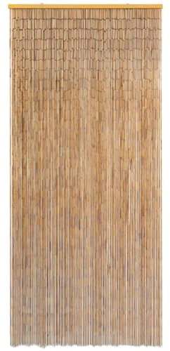 Zanzariera per porta in bambù, 90 x 220 cm, protezione naturale per finestre e porte, ecologica e durevole