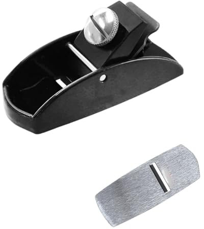 Mini Holzbearbeitung Handhobel - Ergonomischer Bogen-Design Metallhobel zum Trimmen & Glätten von Weichhölzern (kompakt & leicht)