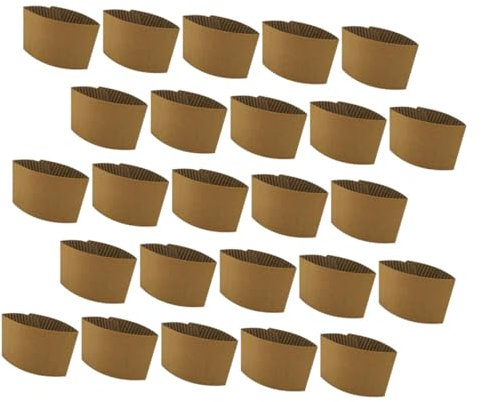 HOUDERCO Becherhülle aus Wellpapier 25 Stück für Kaffeebecher und Tee