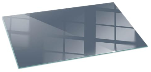 Verre Trempé de Cheminée 120x60 cm Contre Les Étincelles Plaque de Protection Rectangular Base de Foyer Élégant Protecteur de Sol Imprimé Résistant à la Chaleur - Couleur : Bleu foncé