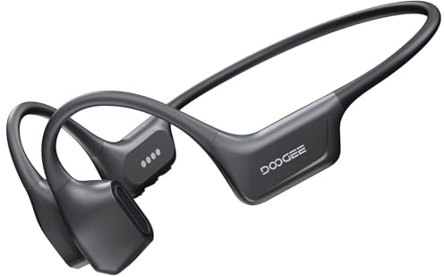 DOOGEE Auriculares Conducción Ósea IP68, Resistentes al Agua, 8H Duración de Batería, Bluetooth 5.4, 64 GB MP3, Auriculares Deportivos inalámbricos Bluetooth de oído Abierto para Correr