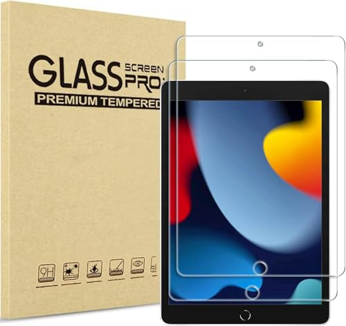 selling united Tempered Glass Screen Protector for iPad 10.2 Inch 9th/8th/7th Generation, 1 Pack, 9H Hardness, HD Clear, Anti-Scratch (1, iPad 9th/8th/7th Gen 10.2-inch)