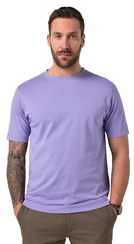 JP 1880 Herren große Größen Übergrößen Menswear L-8XL T-Shirt, Basic, Rundhals, gekämmte Baumwolle fliederblau 7XL 702558822-7XL