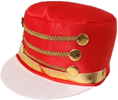 ILOVEFANCYDRESS Damen Majorette Hüte Nussknacker Kostüm Zubehör Weihnachten Spielzeug Soldat Hut – X6 Hüte (rot)