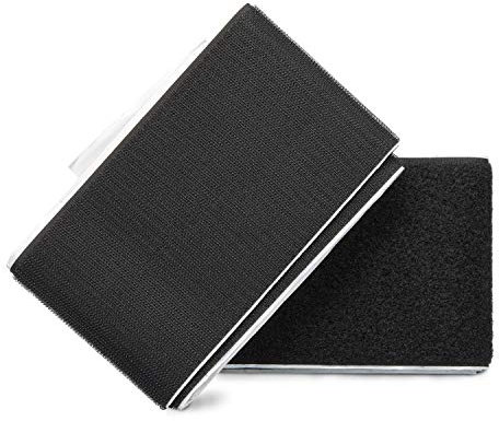 ZADAWERK® Klettverschluss - 100 mm x 100 cm - Schwarz - Klettband selbstklebend - verbinden von Komponenten - je 1 Meter Flauschband und Hakenband