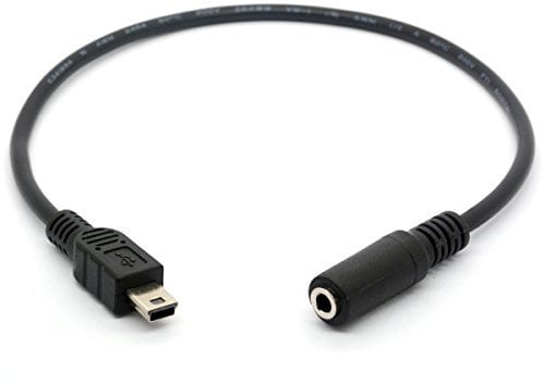 Openii Cavo adattatore da Mini USB maschio a 3,5 mm femmina per Active Clip Mic, microfono, foCavo adattatore da Mini USB maschio a 3,5 mm femmina