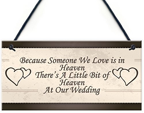 RED OCEAN Wedding Decoration Plaque Heaven At Our Wedding Shabby Chic Sign Reception Decor Gift Mr & Mrs Couple Present