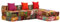 vidaXL Pouf 3-Sitzer Modular Patchwork Stoff Schlafsofa Couch Sofa Lounge