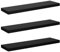 WOLTU Lot de 3 Étagère Murale en Bois MDF étagère Flottante pour Livres et CD, Noir RG9318sz-3