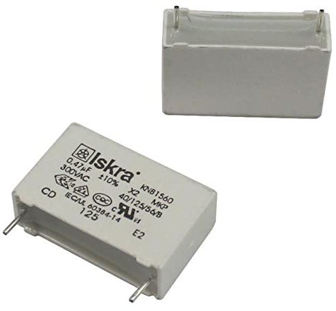 Iskra MKP 10x Entstörkondensator für LED Lampen 0,47µF | 300V AC Spannung X2 Kondensator gegen Flackern | LED Entstörer Kondensator 470nF
