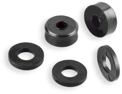 50 Entretoises/rondelles, plastique, noir