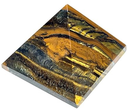 Energisierte Edelstein-Pyramide, ca. 4.4–5.1 cm, Reiki-Heilkristalle, Lapiskristall, Quarz, grüne Jade, Fluroit, Iolith, Pyrit, Mondstein, Amethyst, Turmalin, Jaspis, schwarzer Onyx (Tigerauge)