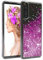 EAZY CASE Hülle kompatibel mit Sony Xperia 5 II (5G) Schutzhülle mit Flüssig-Glitzer, Handyhülle, Schutzhülle, Back Cover mit Glitter Flüssigkeit, TPU/Silikon, Transparent/Durchsichtig, Lila
