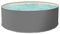 Paradies Pool® Edition grau Komplettset 1 rund, 300x120cm (Ø x H), Stahlwandbecken, Poolplane in Sand 0,6mm, Handlauf grau, inkl. Leiter Pumpe Sandfilter, Swimmingpool, Menge: 1 Stück
