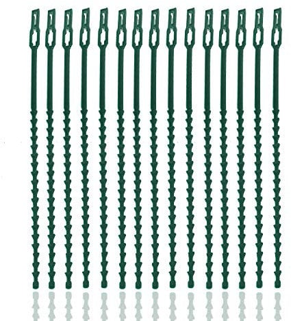 LGS Green Garden Twist Ties | Pack of 50 | Adjustable Green Plant Ties | Flexible Plant Support Ties for Garden, Plant, Tree Supporting | Plant and Shrub Ties