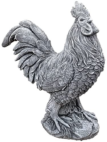 stoneandstyle Steinfigur Hahn Il Gallo lebensecht lebensgroß frostfest Steinguss
