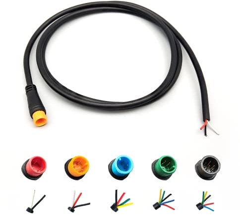HUDAMZKY Ebike Cable Extension - Julet Female/Male 2/3/4/5/6 Pin Connector - Waterproof Plug for Electric Bicycle Display/Throttle/PAS Ebike Parts - Extend Cable (3Pin Male)