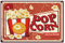 CREATCABIN Cartel de Chapa de Metal Pop Corn Hot Fresh Retro Vintage Funny Wall Art Mural Colgante Pintura de Hierro para el Hogar Jardín Bar Pub Cocina Sala de Estar Oficina Placa 12x8 Pulgada