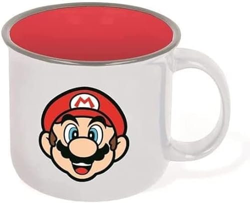 ILS I LOVE SHOPPING Tazza in ceramica per Bambini in confezione regalo Mario 400ml