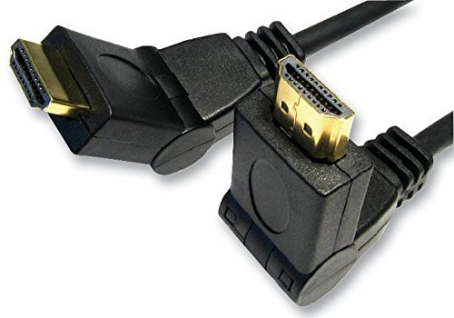 PRO SIGNAL Cable HDMI giratorio macho a HDMI macho giratorio, 3 m, color negro