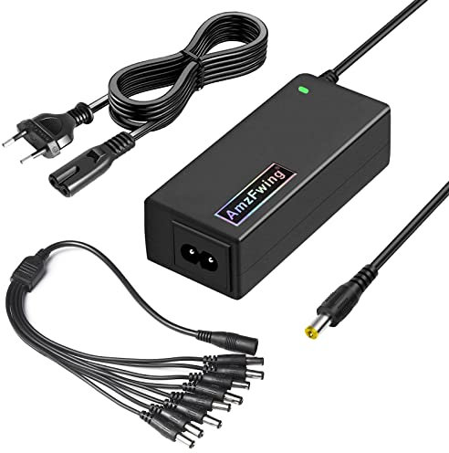 12V Netzteil 5A CCTV Kamera Stromversorgung, 12 Volt 5A 4A 3A AC zu DC Power Adapter passend für Samsung Q-See Night Owl Swann Annke Sicherheits Kameras.