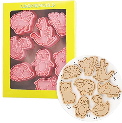 Tier-Ausstechformen, Koala-Kunststoff-Keksstempel für Kekse, Schwan, Keksformpresse, niedliche Tiere, Keksform-Set, Küchenutensilien (Tier)