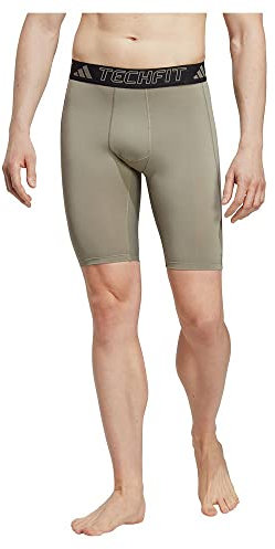 adidas Men's Techfit Tights, Silver Pebble, S