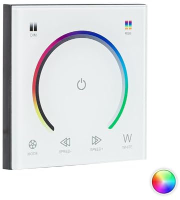 LEDKIA LIGHTING Wand-Controller Dimmbar Touch für LED-Streifen 12/24V DC RGB RGB