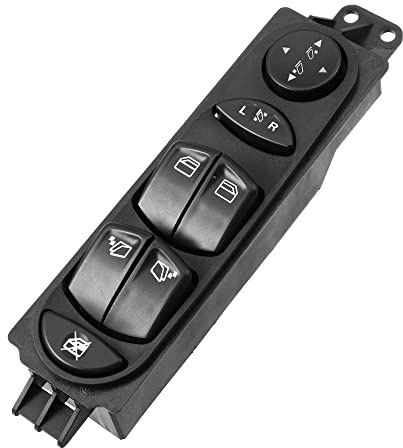 A ABSOPRO Interruptor Ventana Para Mercedes-Benz Viano W639 03-10 1Pc | Negro, Plástico Y Metal, 18X4.3X4.5Cm, Oe A6395451313, 1Pc, Para Mercedes-Benz Vito W639 2003-2010
