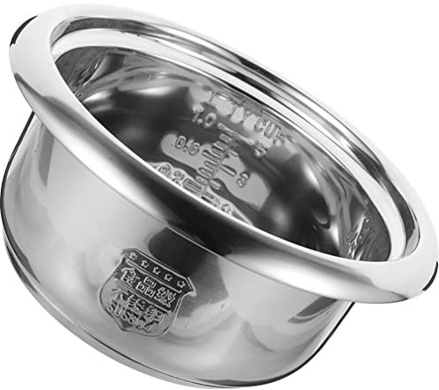 UPKOCH Doublure De Cuiseur à Riz Pot De Cuiseur à Riz Électrique Vénérer Les Casseroles Et Les Poêles Insert De Cuisine en Métal Marmite Cuisinière Démodé Acier Inoxydable Bateau à Vapeur