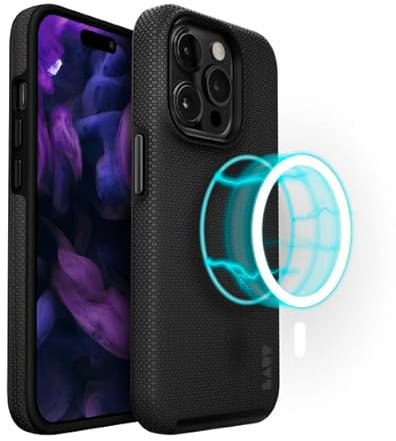 LAUT - Shield Hülle kompatibel mit der iPhone 15 Pro (6.1) [kompatibel mit MagSafe] - Black